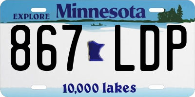 MN license plate 867LDP