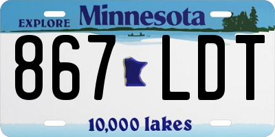 MN license plate 867LDT
