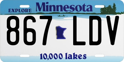MN license plate 867LDV