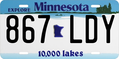 MN license plate 867LDY