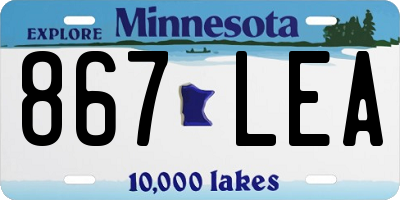 MN license plate 867LEA