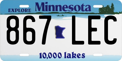 MN license plate 867LEC