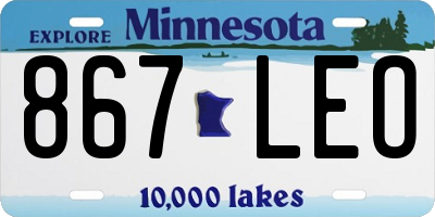 MN license plate 867LEO
