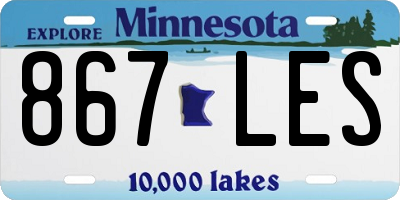 MN license plate 867LES