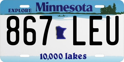 MN license plate 867LEU