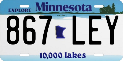 MN license plate 867LEY