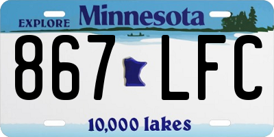 MN license plate 867LFC