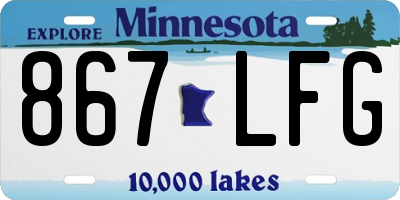 MN license plate 867LFG
