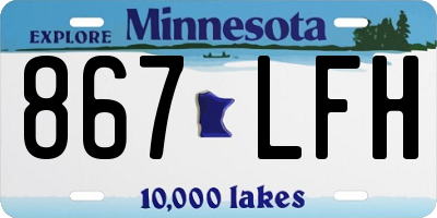 MN license plate 867LFH