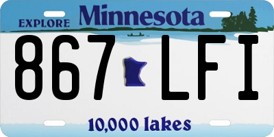 MN license plate 867LFI