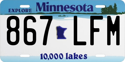 MN license plate 867LFM