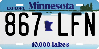MN license plate 867LFN