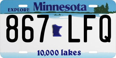 MN license plate 867LFQ