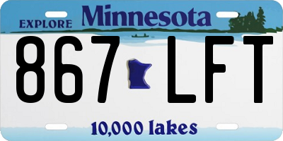 MN license plate 867LFT