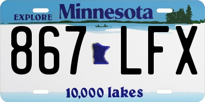 MN license plate 867LFX
