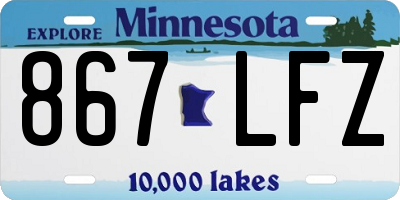 MN license plate 867LFZ