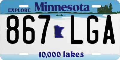 MN license plate 867LGA