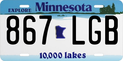 MN license plate 867LGB