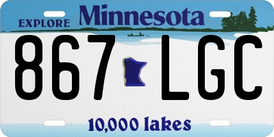 MN license plate 867LGC