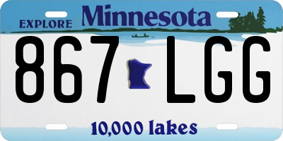 MN license plate 867LGG
