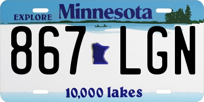 MN license plate 867LGN