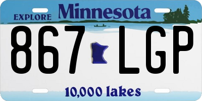 MN license plate 867LGP