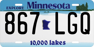 MN license plate 867LGQ