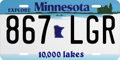 MN license plate 867LGR