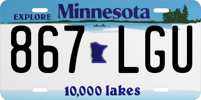 MN license plate 867LGU