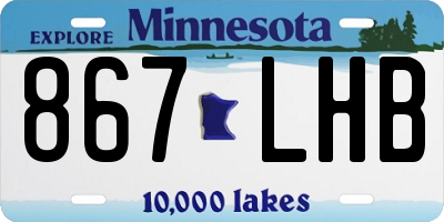 MN license plate 867LHB