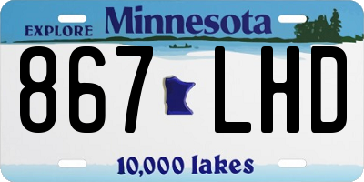 MN license plate 867LHD