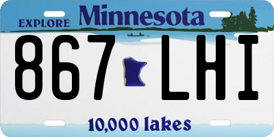 MN license plate 867LHI