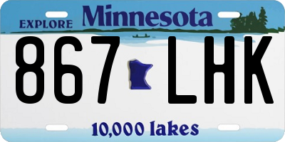 MN license plate 867LHK