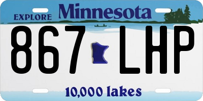 MN license plate 867LHP