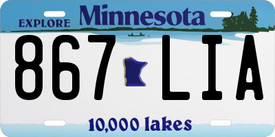 MN license plate 867LIA