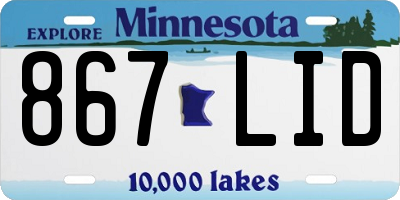 MN license plate 867LID