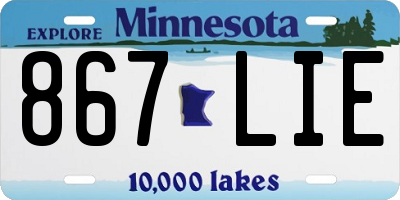 MN license plate 867LIE