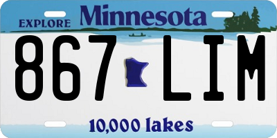 MN license plate 867LIM