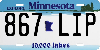 MN license plate 867LIP