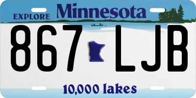 MN license plate 867LJB