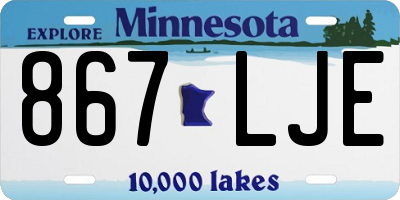MN license plate 867LJE