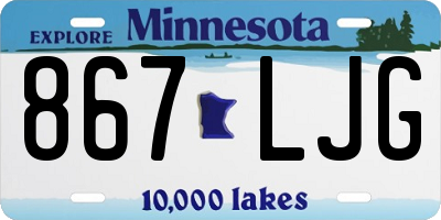 MN license plate 867LJG
