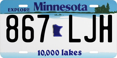 MN license plate 867LJH