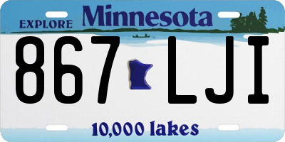 MN license plate 867LJI
