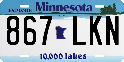 MN license plate 867LKN