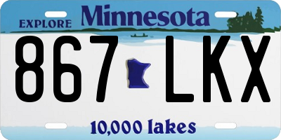 MN license plate 867LKX
