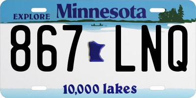 MN license plate 867LNQ