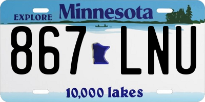 MN license plate 867LNU