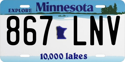 MN license plate 867LNV