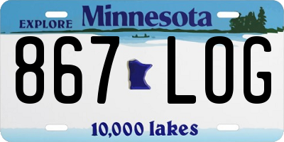 MN license plate 867LOG